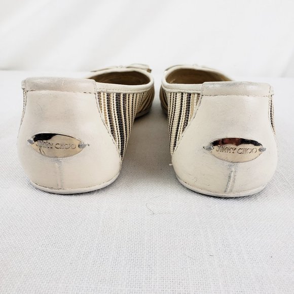 JIMMY CHOO Walsh Metallic Flats - Picture 7 of 14